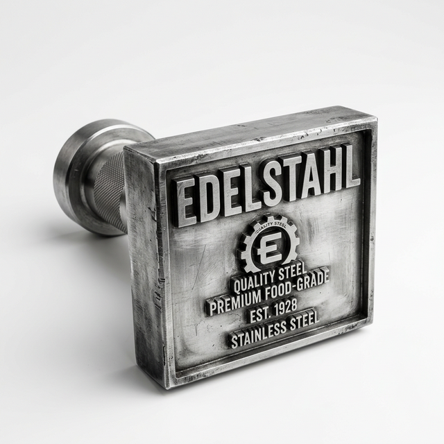 Edelstahl-Brandstempel – Lebensmittelecht