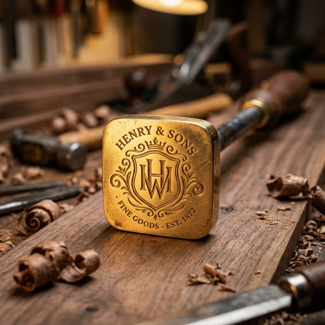Messing-Brandstempel