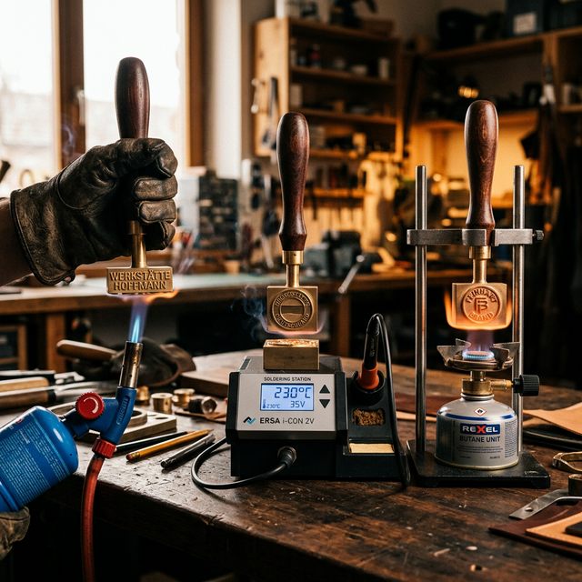 Brandstempel Heizmethoden Gas Lötkolben